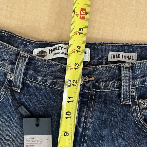 NWT Harley Davidson Men's Blue Denim Jeans Sz 36x34 Traditional Fit Tapered Leg - Picture 14 of 16